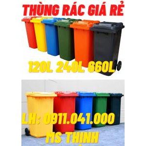 Phân phối thùng rác nhập khẩu 240 lít rẻ nhất TPHCM 0911.041.000 Ms Thịnh